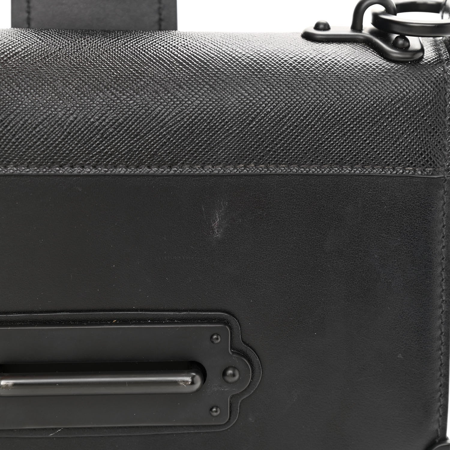 Prada City Calfskin Saffiano Cahier Bag Black 13 of 16