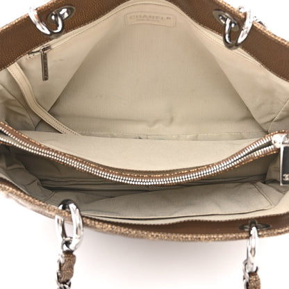 Chanel Metallic Caviar Quilted Grand Shopping Tote GST Bronze 5 of 10