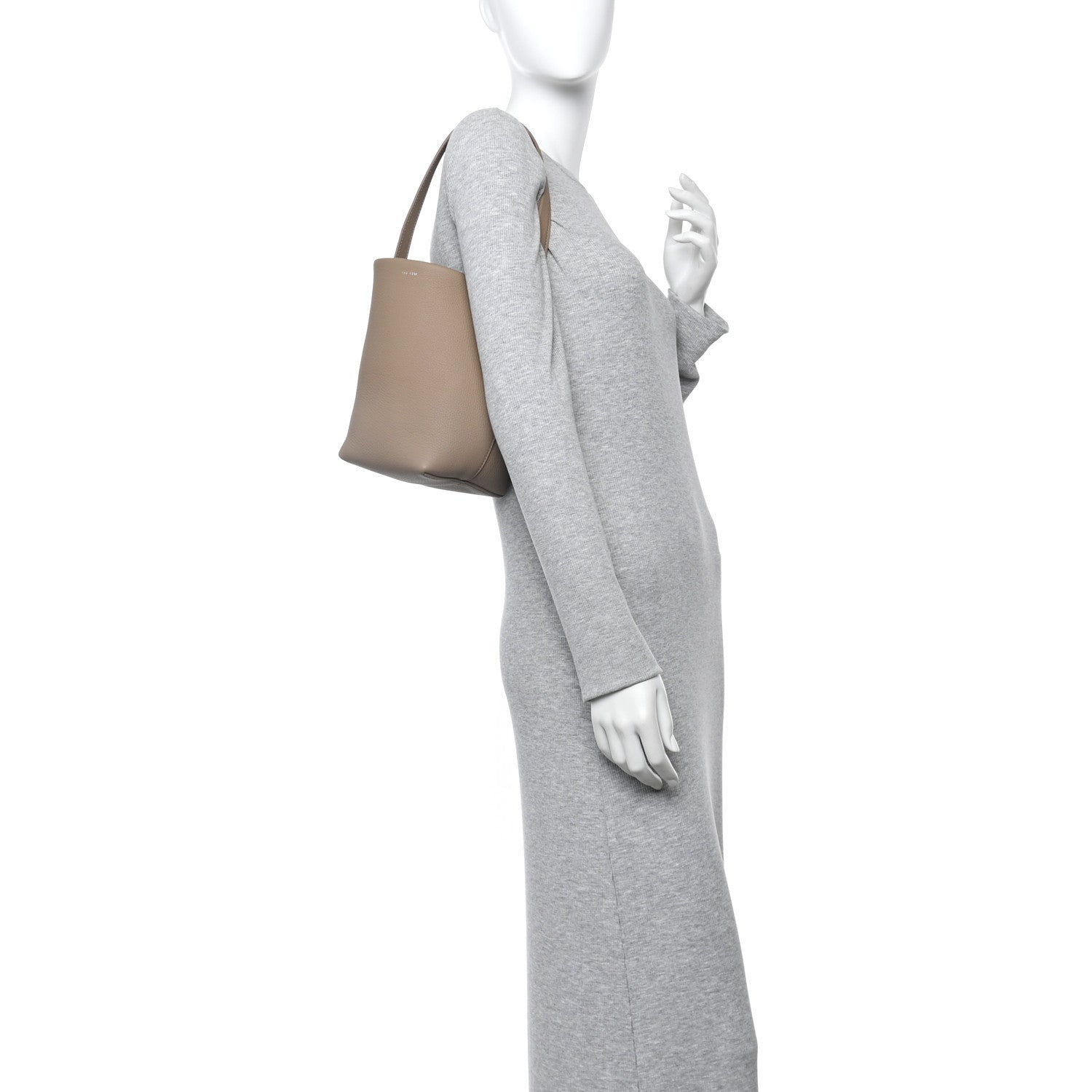 The Row Grained Calfskin Small N/S Park Tote Dark Taupe 2 of 9