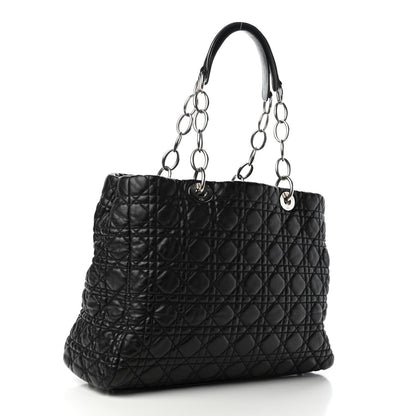 Christian Dior Lambskin Cannage Large Dior Soft Shopping Tote Black 3 of 9