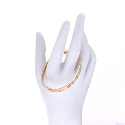 Cartier 18K Yellow Gold 4 Diamond LOVE Bracelet 18 2 of 9