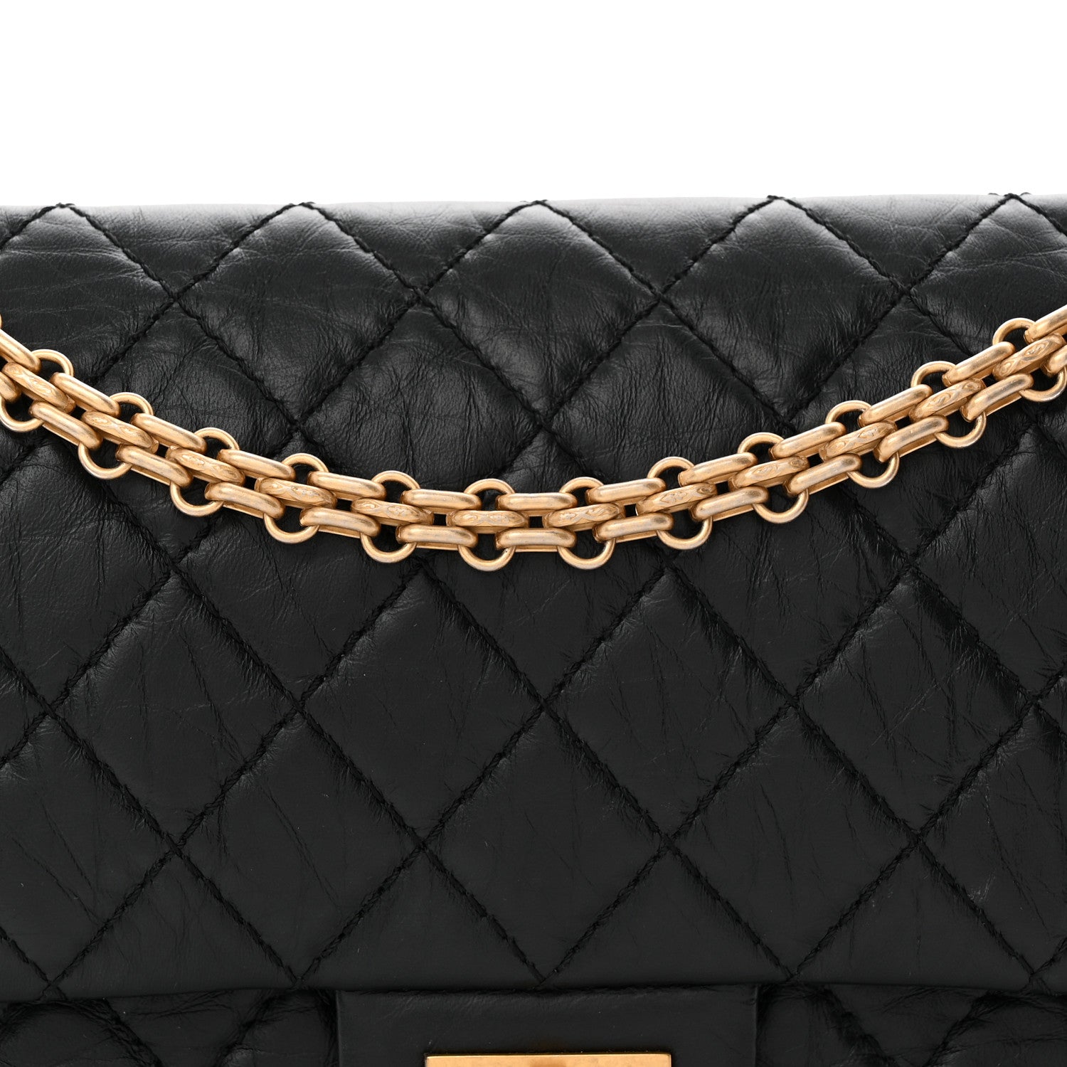 Chanel Aged Calfskin Quilted 2.55 Reissue 225 Flap Black 7 of 12