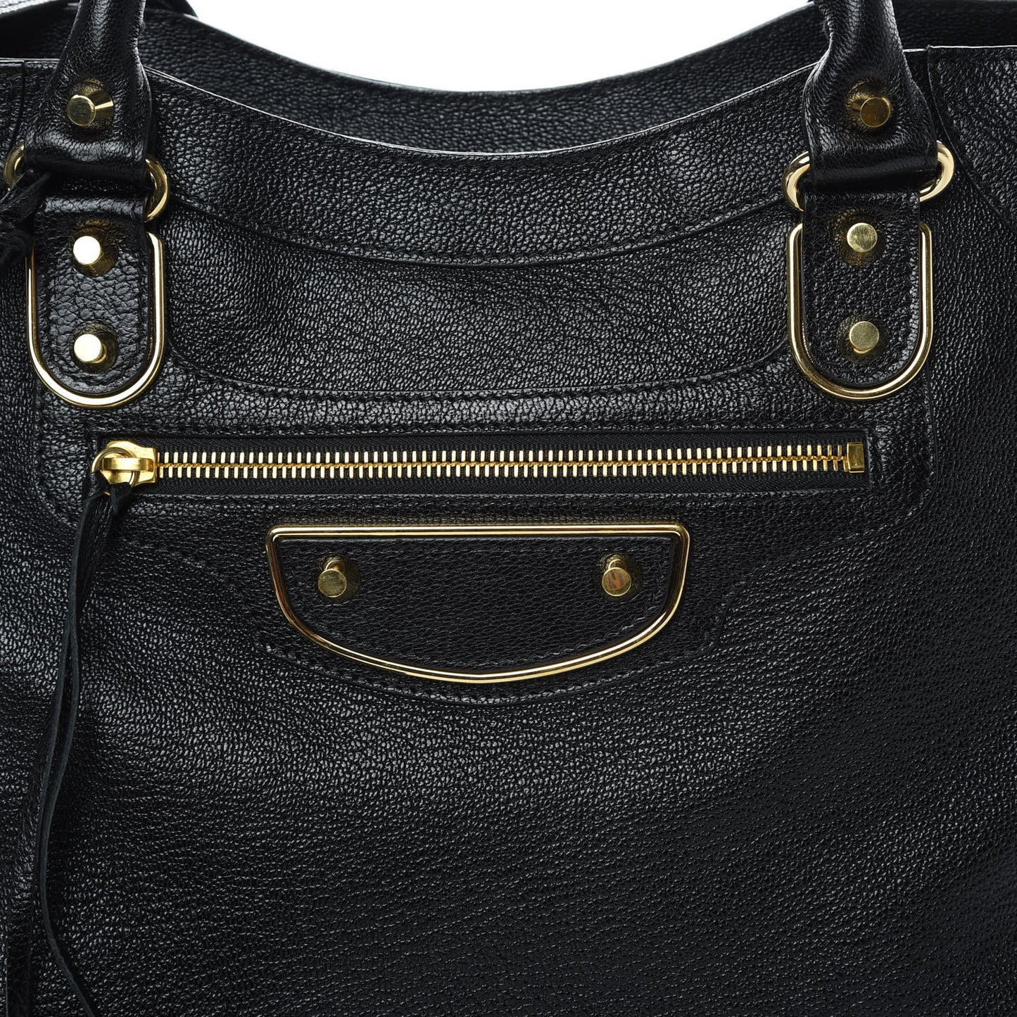 Chevre Gold Metallic Edge Hardware Velo Black
