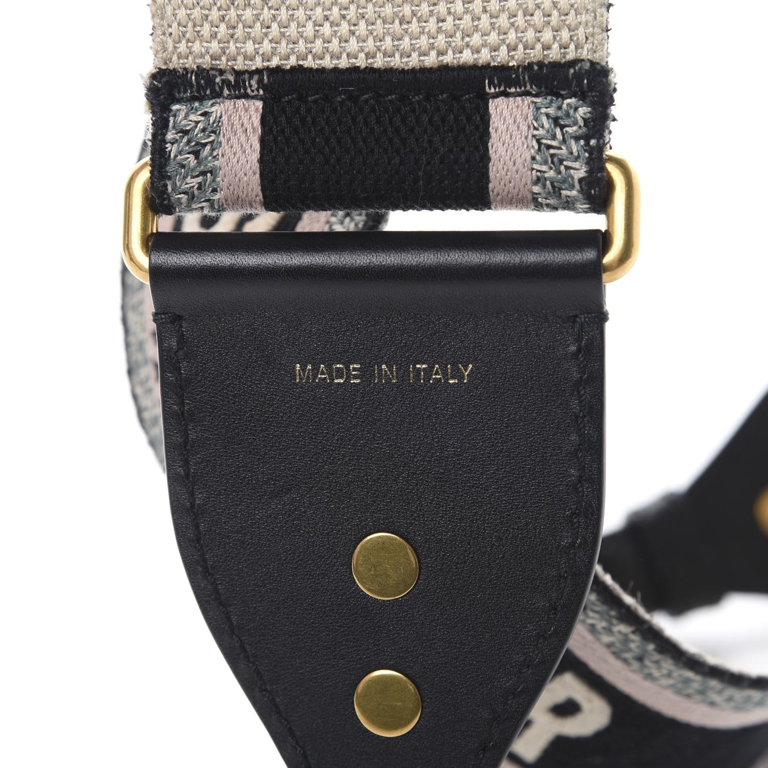 Christian Dior Canvas Embroidered Shoulder Strap Rose Multicolor 4 of 6