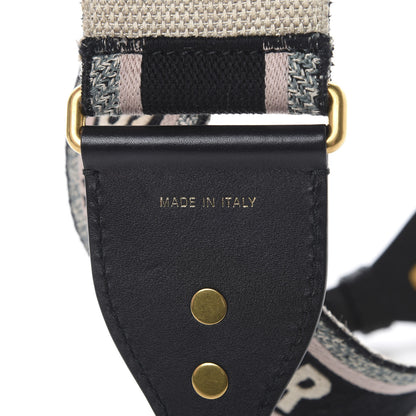 Christian Dior Canvas Embroidered Shoulder Strap Rose Multicolor 4 of 6