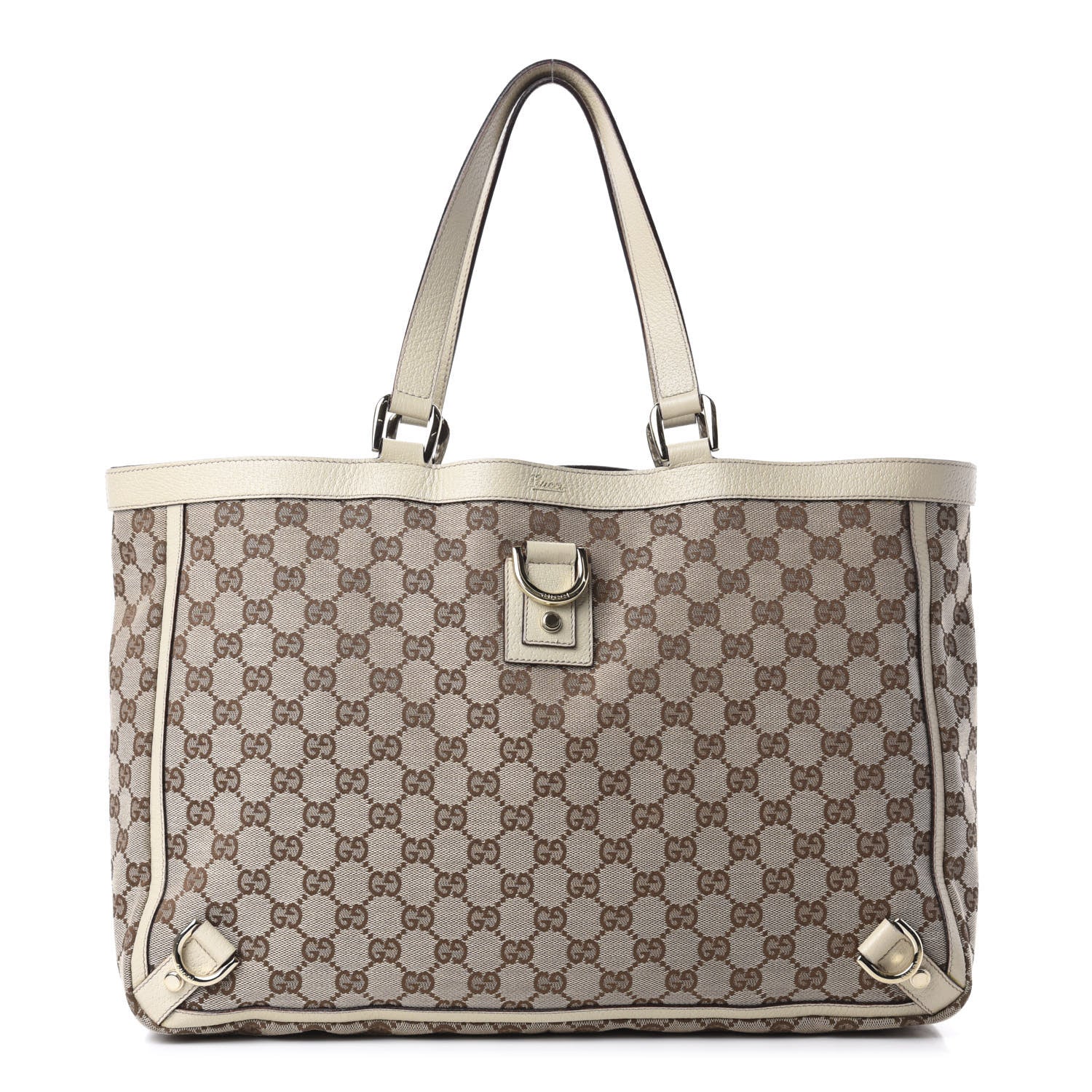 Gucci Monogram Large Abbey Tote Off White 1 of 10