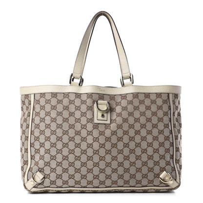 Gucci Monogram Large Abbey Tote Off White 1 of 10