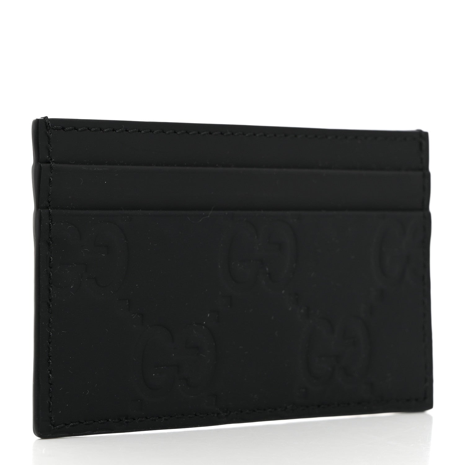 Gucci Rubber Effect GG Embossed Card Holder Black 3 of 7