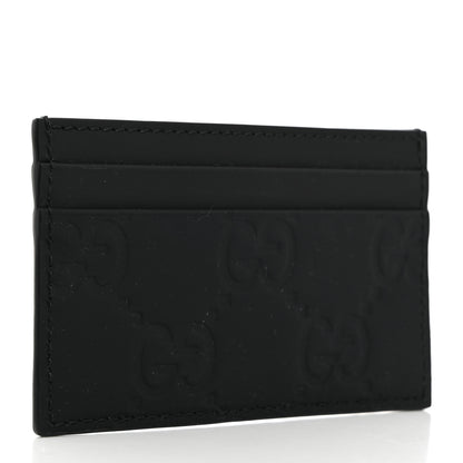 Gucci Rubber Effect GG Embossed Card Holder Black 3 of 7