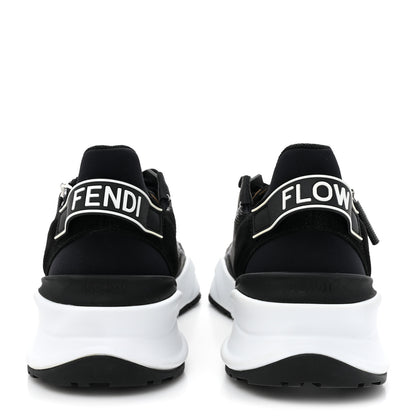 Fendi X SARAH COLEMAN Nylon Suede Lycra FF Vertigo Fendi Flow Low Top Sneakers 40 Transparent Black 5 of 11