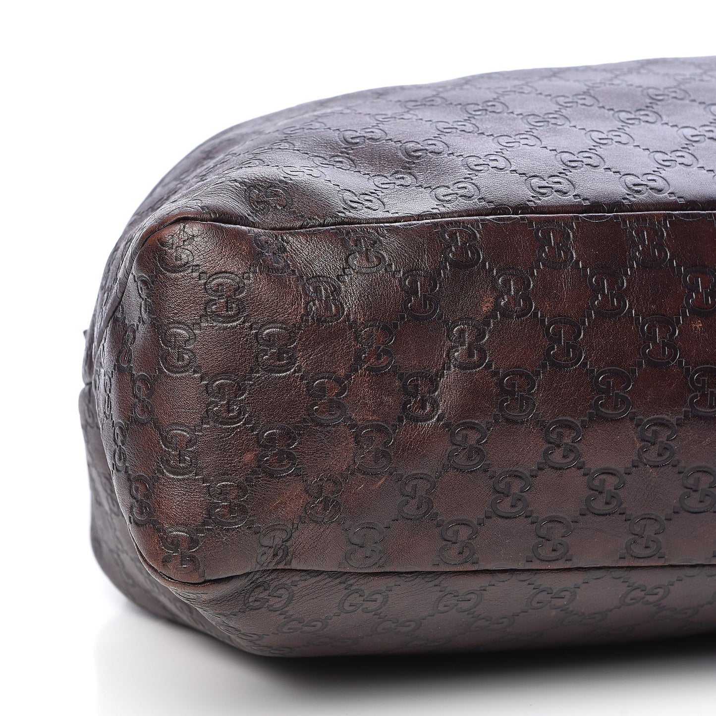 Guccissima Large Horsebit Chain Hobo Chocolate