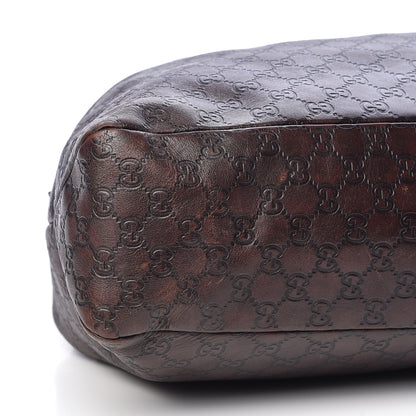 Gucci Guccissima Large Horsebit Chain Hobo Chocolate 8 of 10