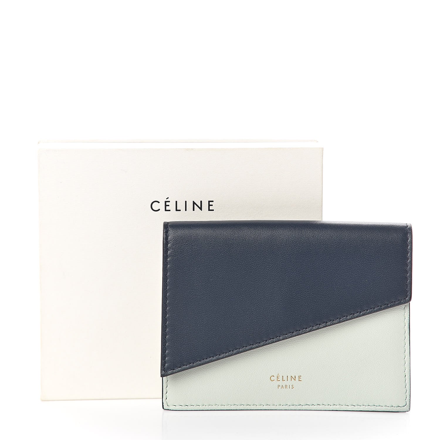 Celine Lambskin Diagonal Card Holder Mint 8 of 8