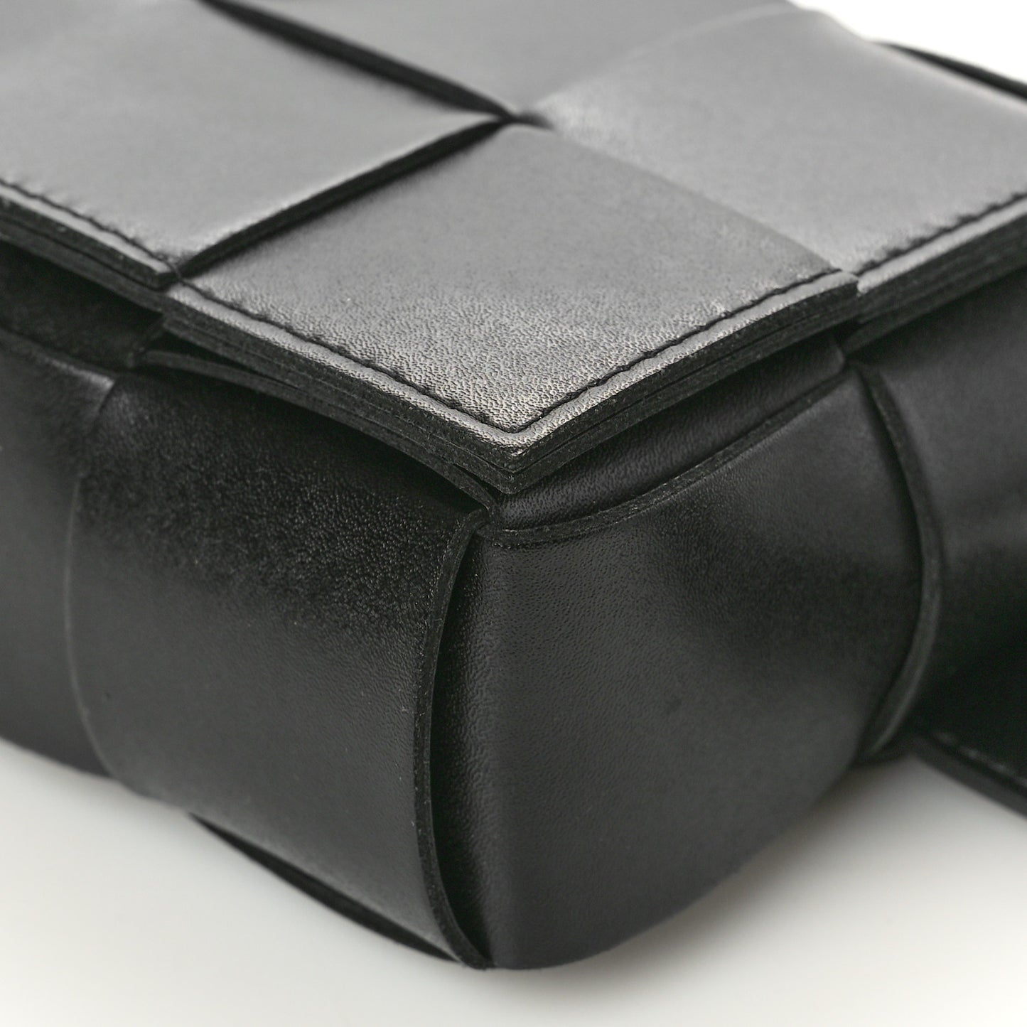 Nappa Maxi Intreccio The Belt Cassette Bag Black