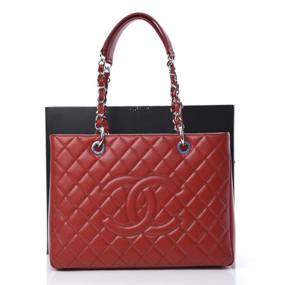 Chanel Caviar Quilted Grand Shopping Tote GST Red 11 of 11