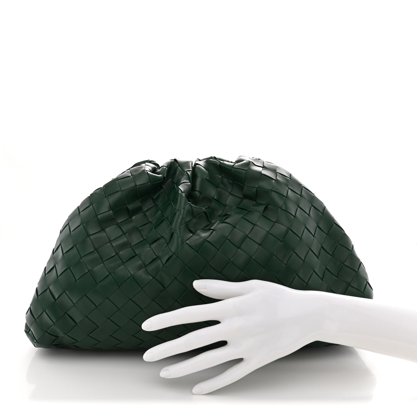 Nappa Maxi Intrecciato The Pouch Oversized Clutch Raintree
