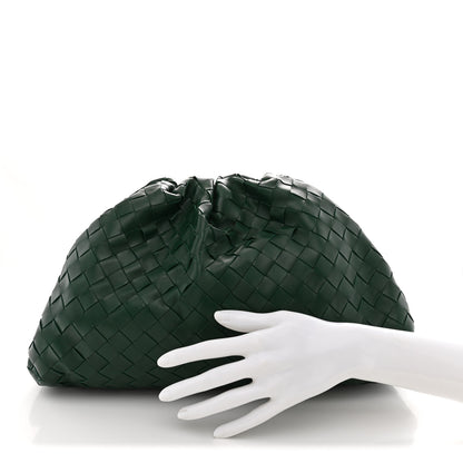 Bottega Veneta Nappa Maxi Intrecciato The Pouch Oversized Clutch Raintree 2 of 10