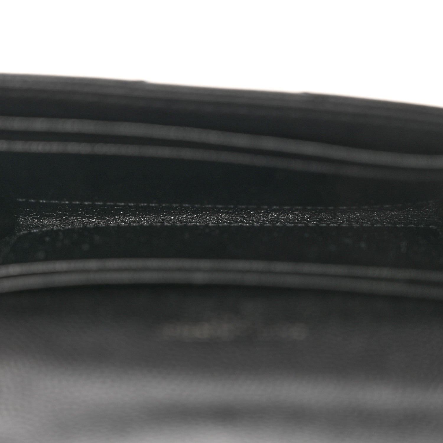 Saint Laurent Grain De Poudre Matelasse Chevron Small Monochrome Monogram Envelope Wallet Black 5 of 7