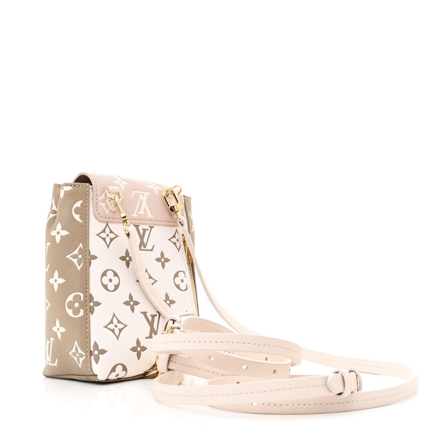 Empreinte Monogram Spring in the City Tiny Backpack Kaki Beige Cream