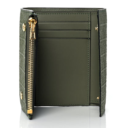 Loewe Calfskin Embossed Small Wallet Avocado 5 of 9