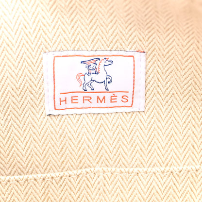 Hermes Canvas Large Bride-A-Brac Cabriole Case Biscuit 6 of 10