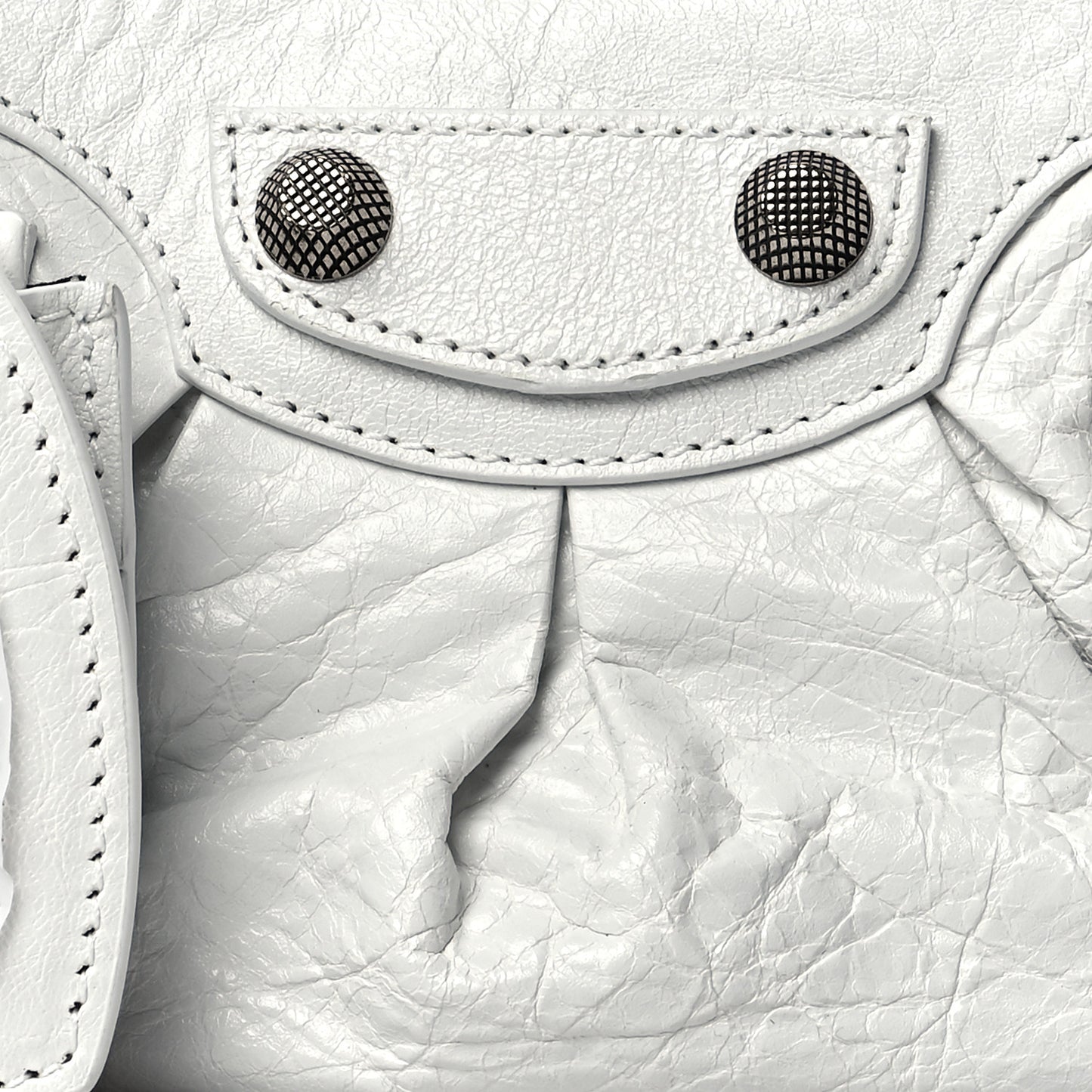 Agneau Arena Le Cagole Shoulder Bag XS Optic White