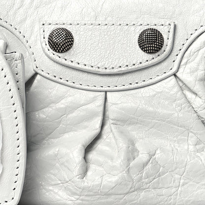 Balenciaga Agneau Arena Le Cagole Shoulder Bag XS Optic White 9 of 11