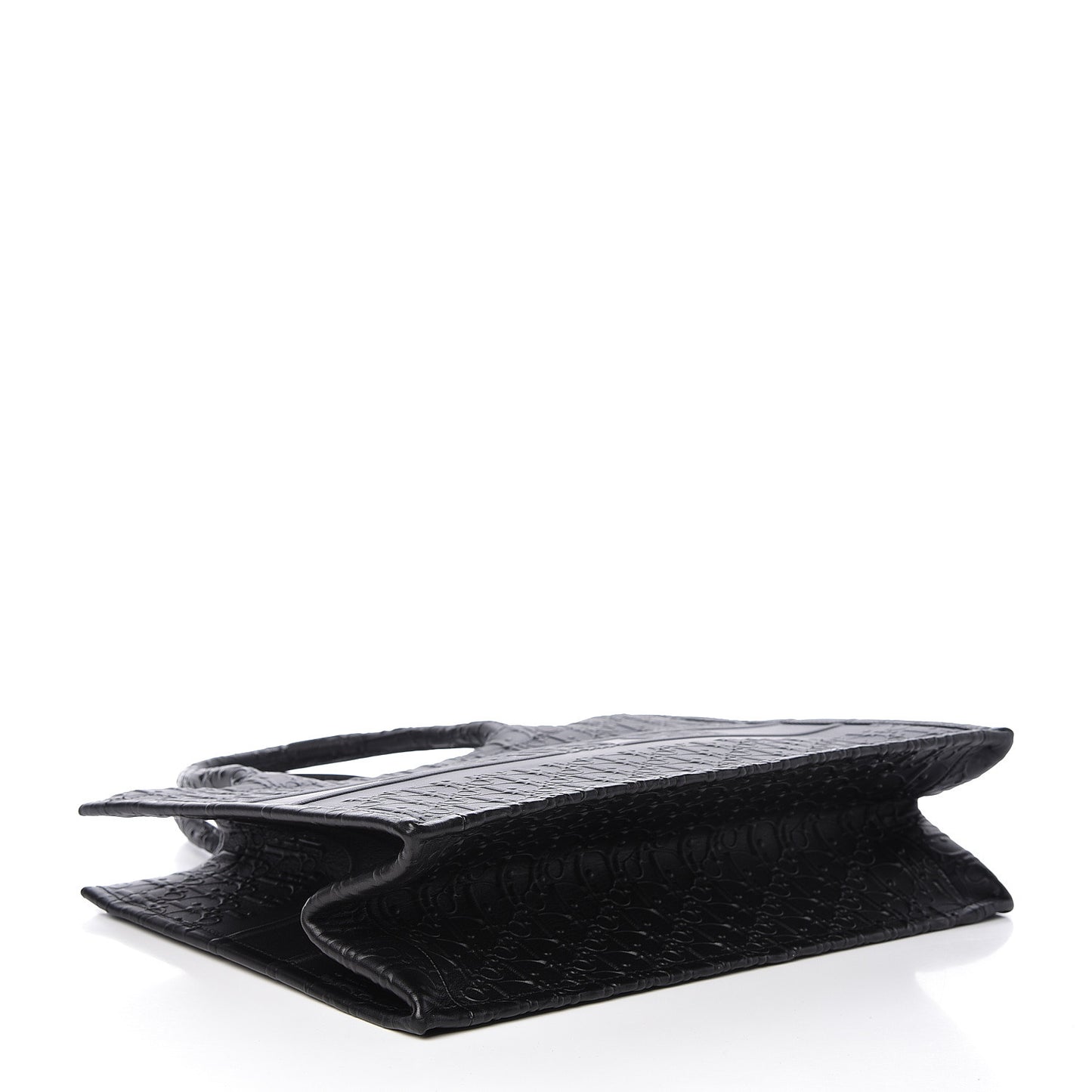 Oblique Calfskin Embossed Medium Book Tote Black