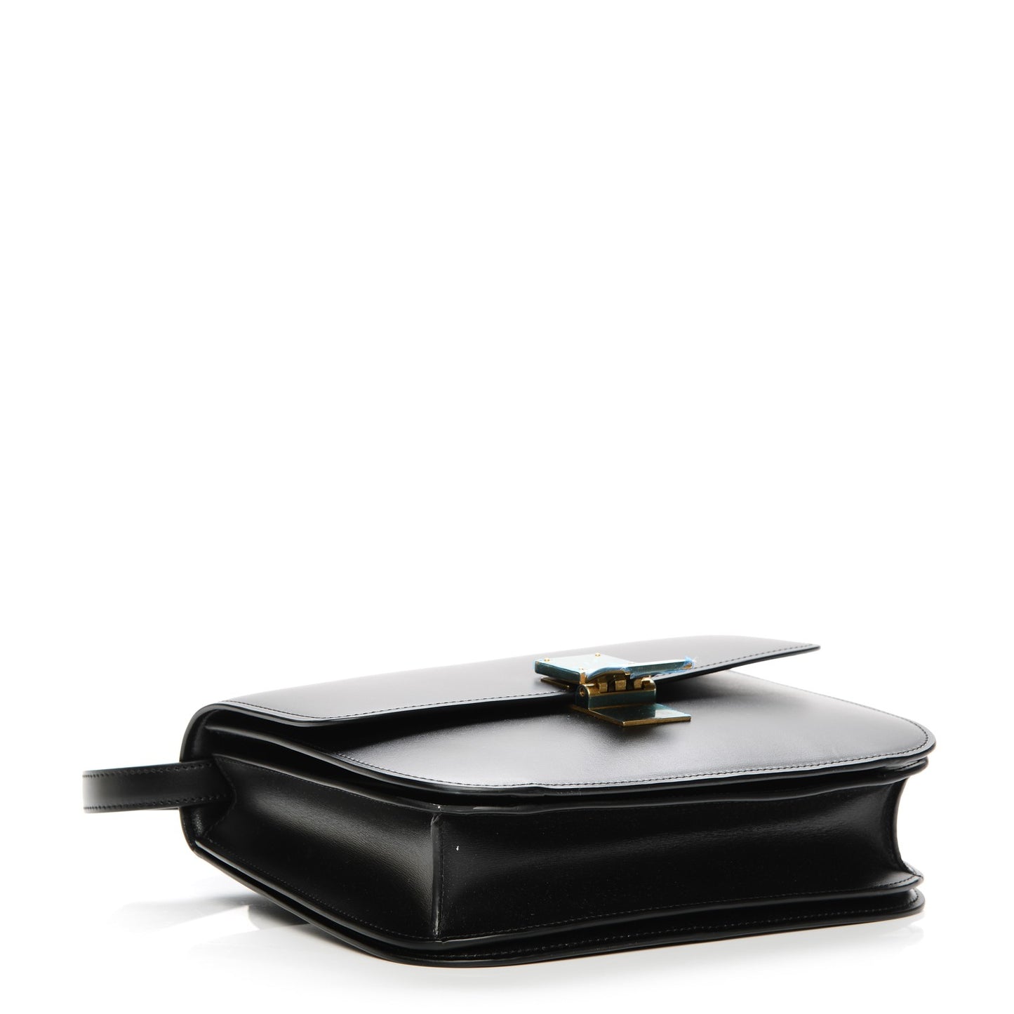 Box Calfskin Medium Classic Box Flap Bag Black