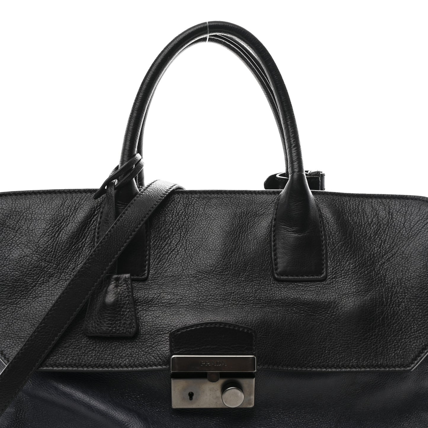 Glace Calfskin Sound Tote Bag Baltico Black