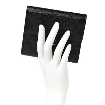 Chanel Caviar Quilted Compact Flap Wallet Black 2 of 7