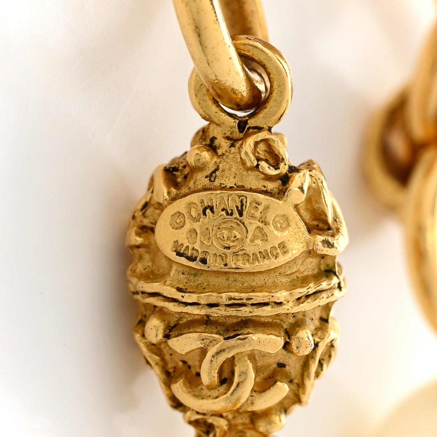 Chanel Pearl CC Long Necklace Gold 6 of 7