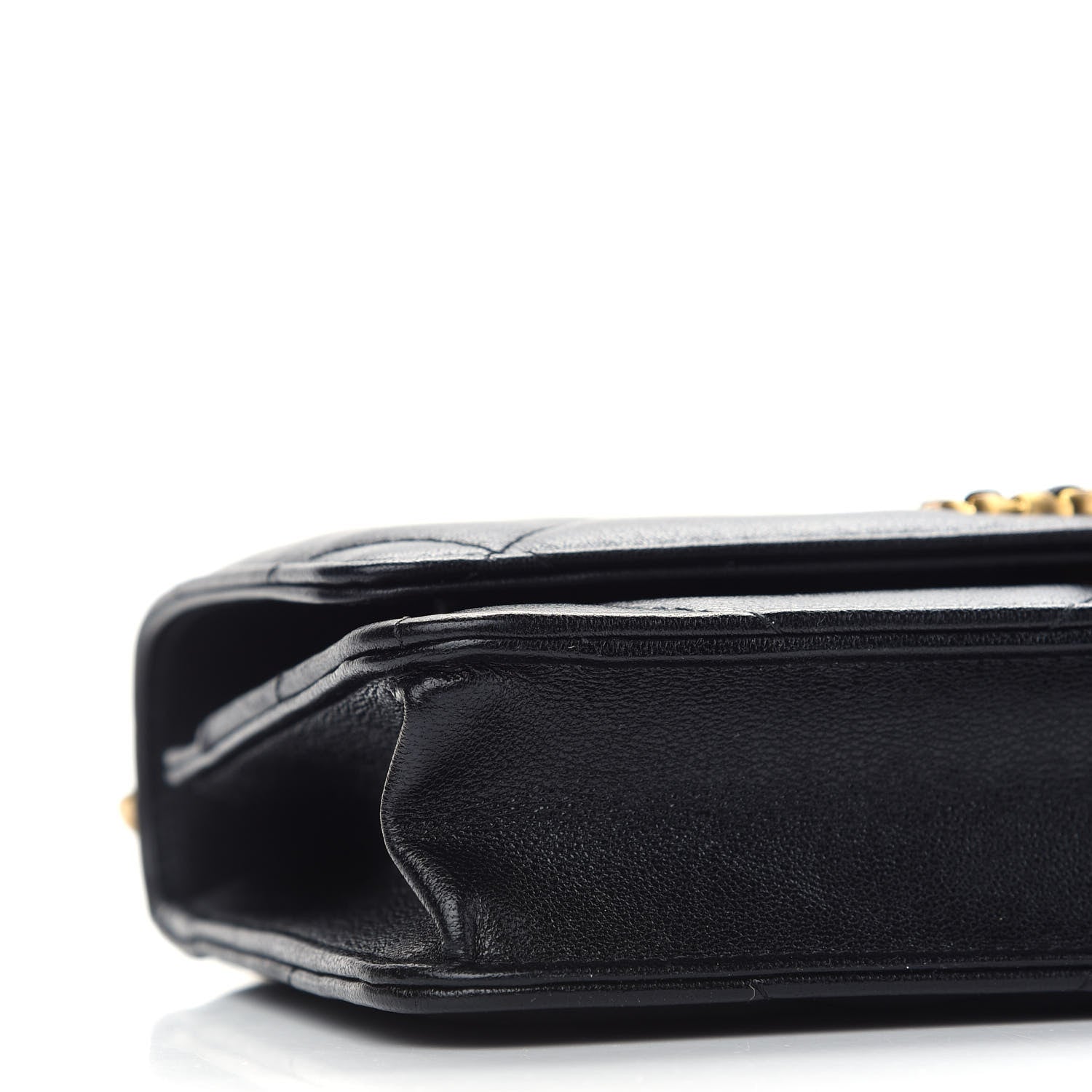 Chanel Goatskin Quilted Chanel 19 Wallet On Chain WOC Black 9 of 10