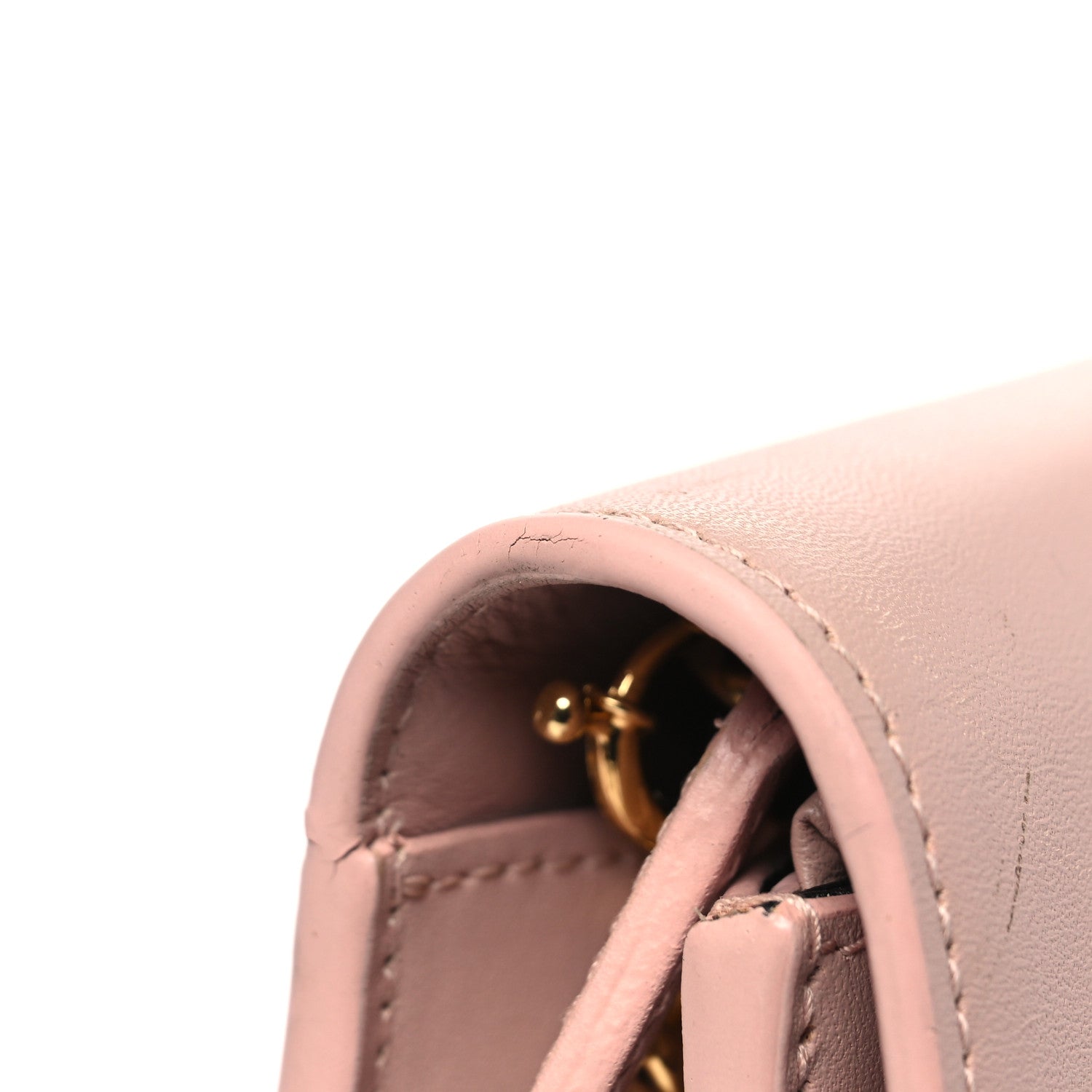 Saint Laurent Smooth Calfskin Classic Monogram Kate Tassel Chain Wallet Pale Pink 12 of 14
