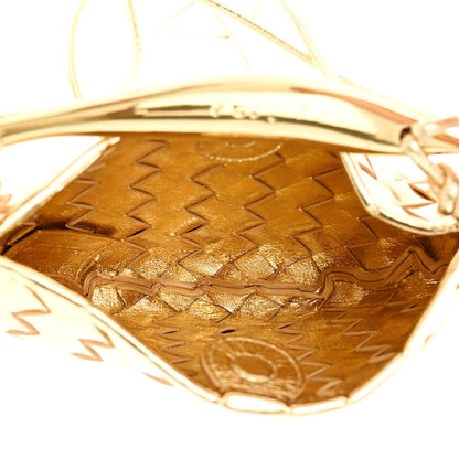 Bottega Veneta Mirror Laminated Nappa Intrecciato Mini Sardine Bag Gold 5 of 10