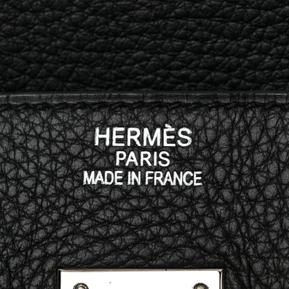 Hermes Taurillon Clemence Birkin 35 Black 6 of 12