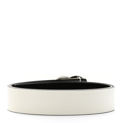 Chanel Patent Calfskin CC Reversible Belt 95 Black White 4 of 10