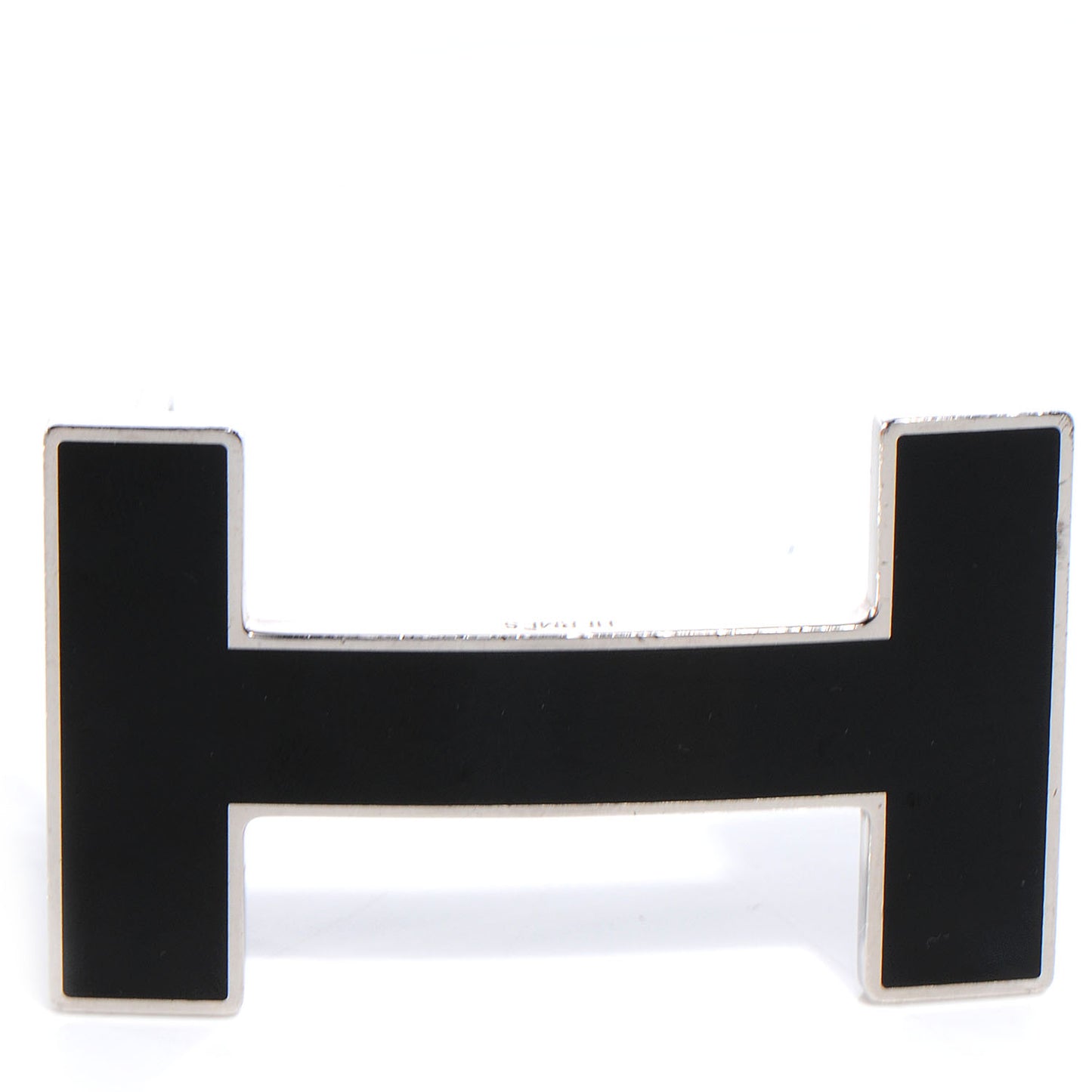 Quizz Enamel H Belt Buckle Black