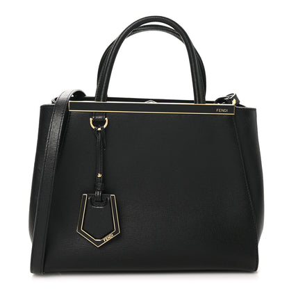 Fendi Vitello Elite Petite 2Jours Tote Black 1 of 10