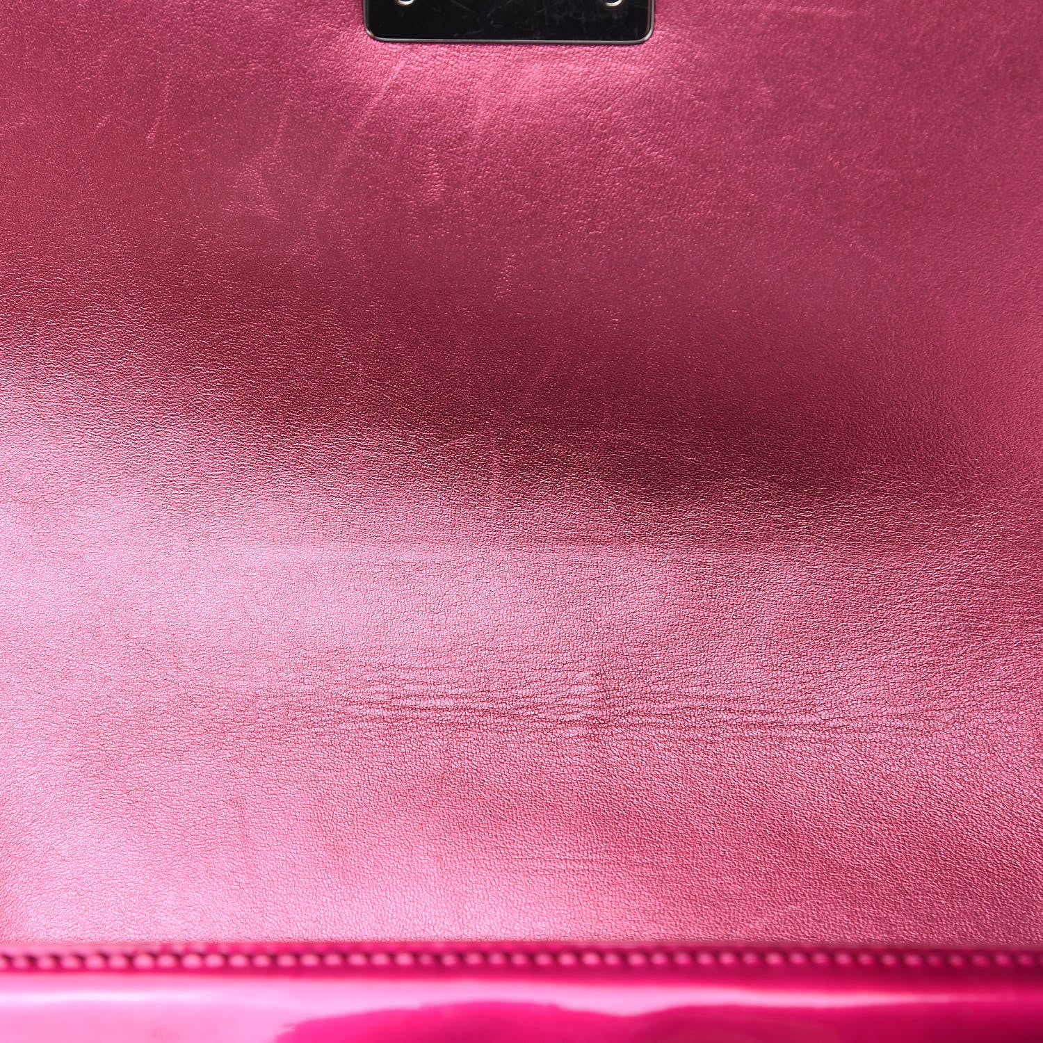 Chanel Metallic Patent Calfskin Quilted Medium Boy Flap Pink 14 of 14