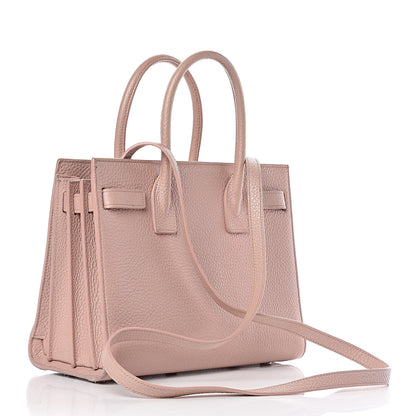 Saint Laurent Grained Calfskin Baby Sac De Jour Antique Rose 3 of 21