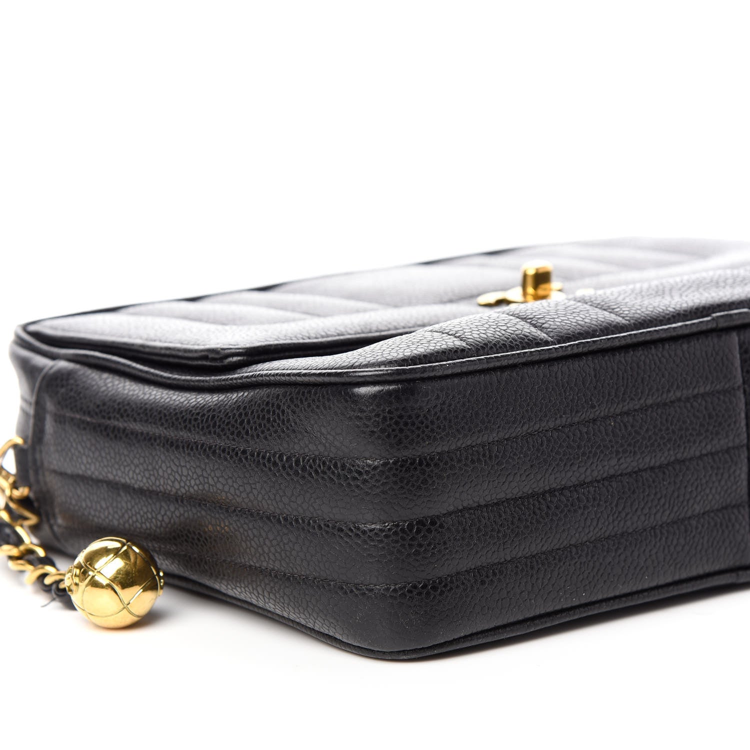 Chanel Caviar Vertical Quilt Camera Bag Black 9 of 10