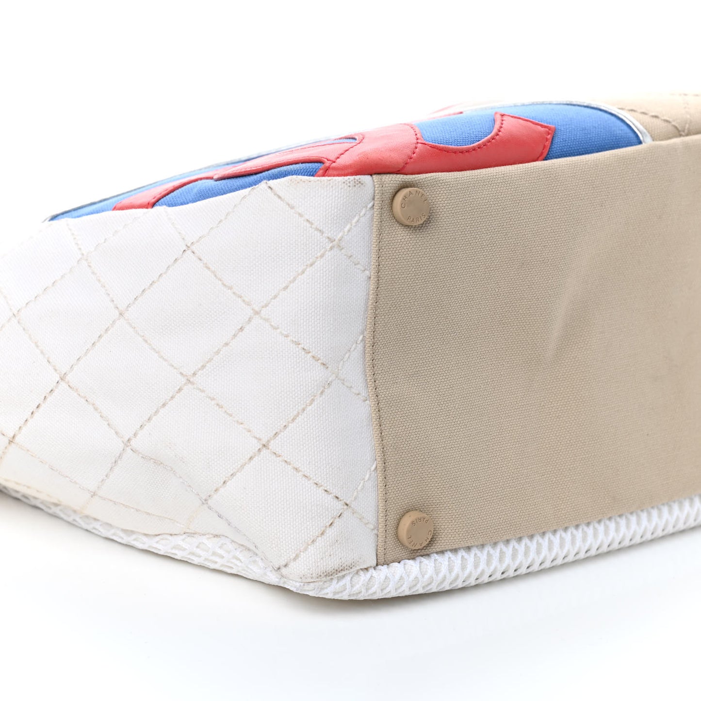 Canvas Quilted N°5 Shopping Tote Beige