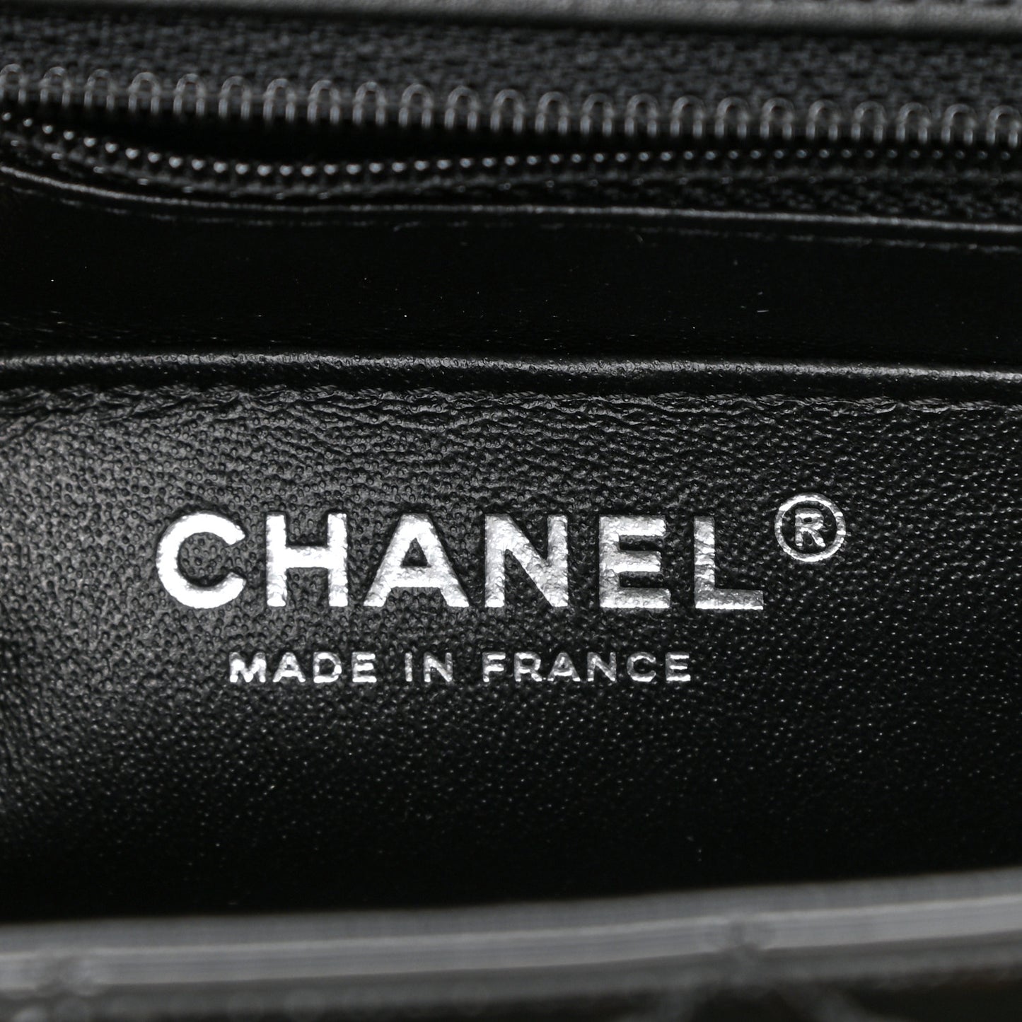 Patent Calfskin Quilted Mini Rectangular Flap So Black
