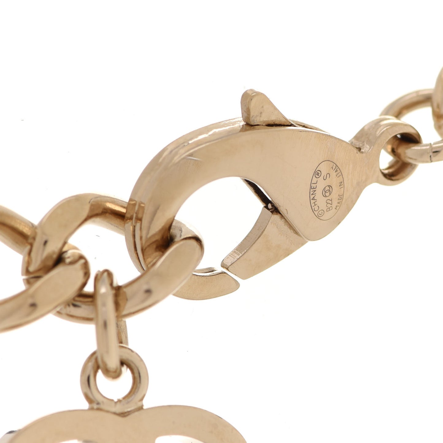 Crystal CC Chain Links Choker Necklace Gold