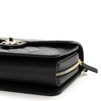 Chanel Caviar Quilted Large Like A Wallet Flap Black 10 of 11