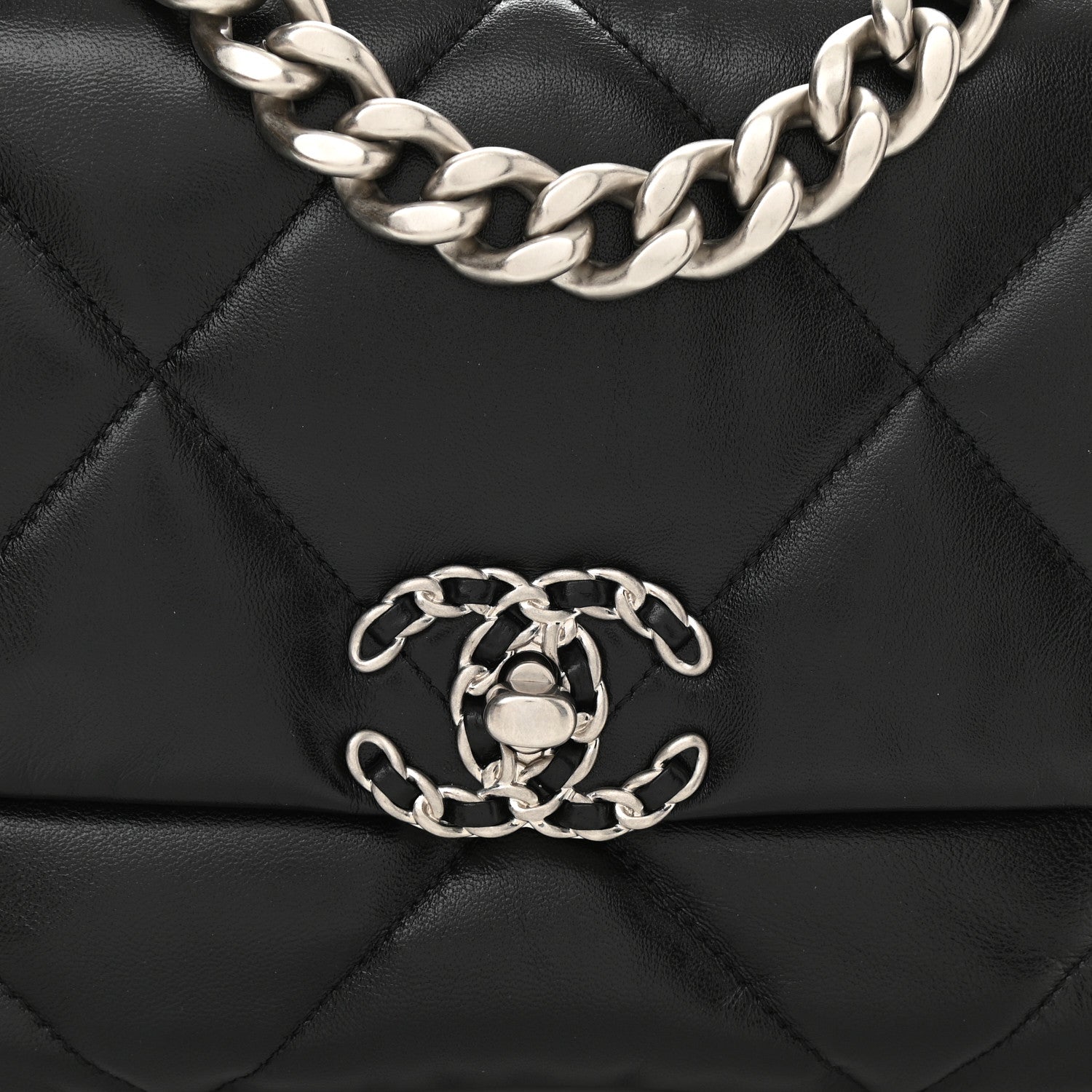Chanel Lambskin Quilted Medium Chanel 19 Flap Black 8 of 11