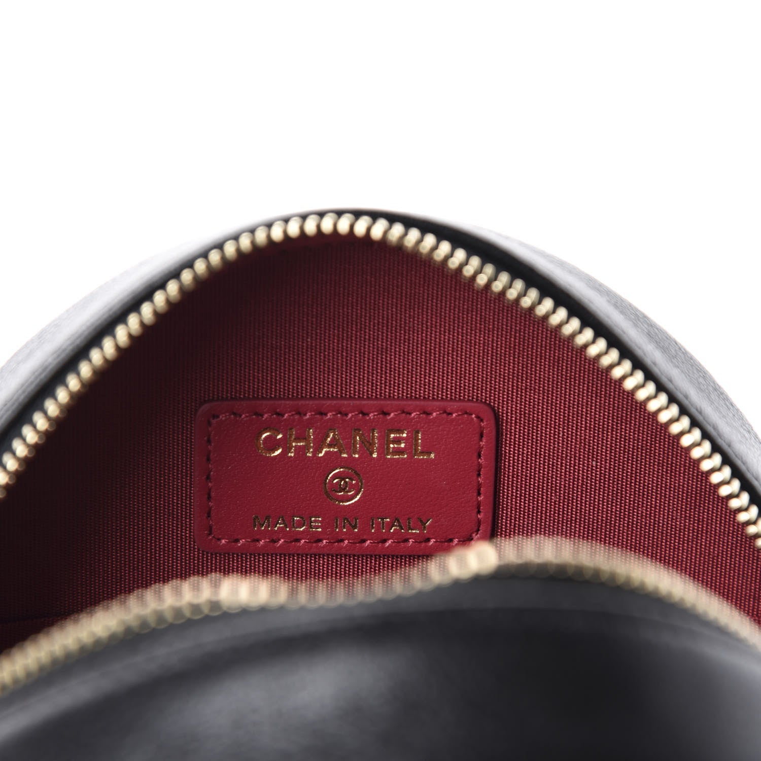 Chanel Shiny Goatskin Quilted 19 Round Clutch With Chain Black 9 of 11