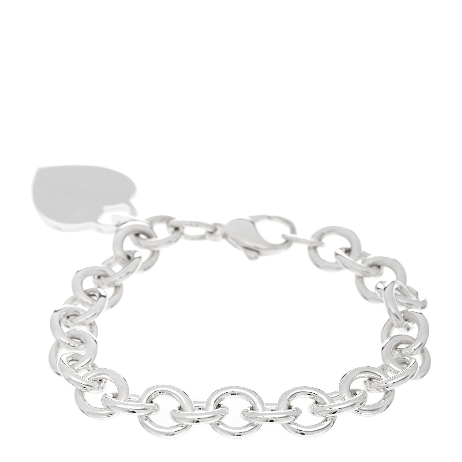 Tiffany Sterling Silver Heart Tag Charm Bracelet 2 of 3
