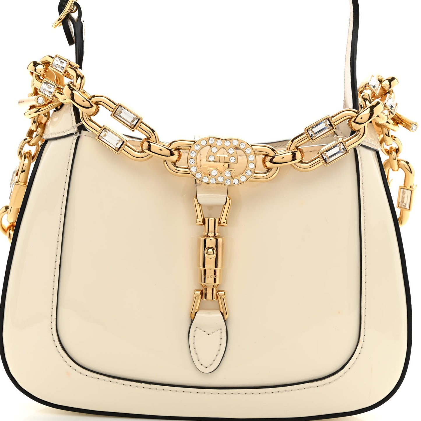 Patent Mini Jackie 1961 Crystal Hobo Mystic White